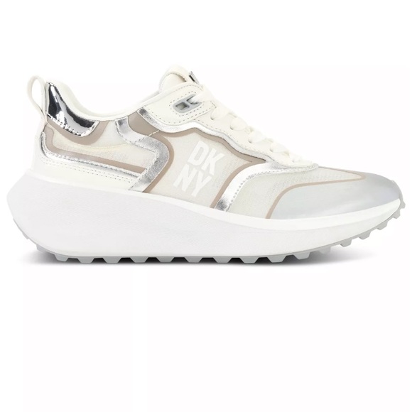 DKNY sneakers white with silver - Picture 1 of 4